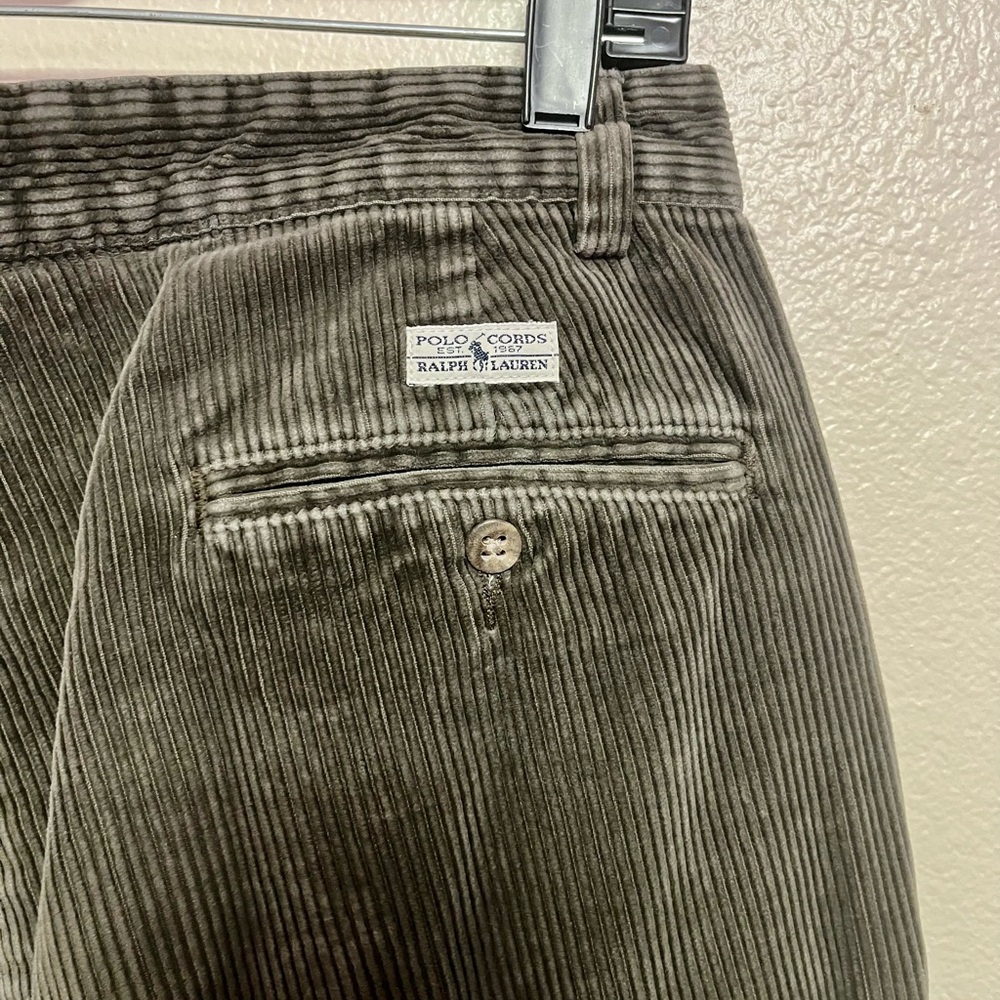 Ralph Lauren Olive Corduroy Trousers - Picture 3 of 4